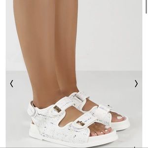 Brand New Boucle flat sandals